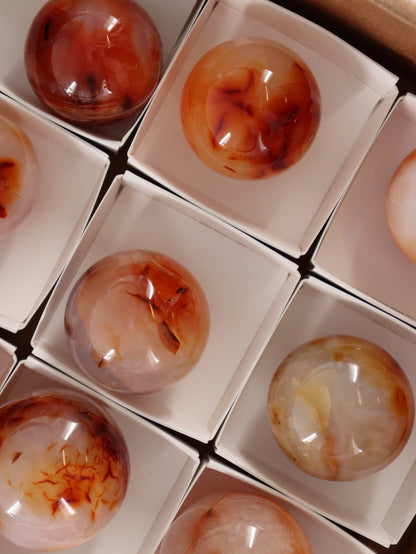 Carnelian Spheres Set of 12 - Expert Wholesale and Supplier of Wholesale Crystals & Bulk Gemstones, []