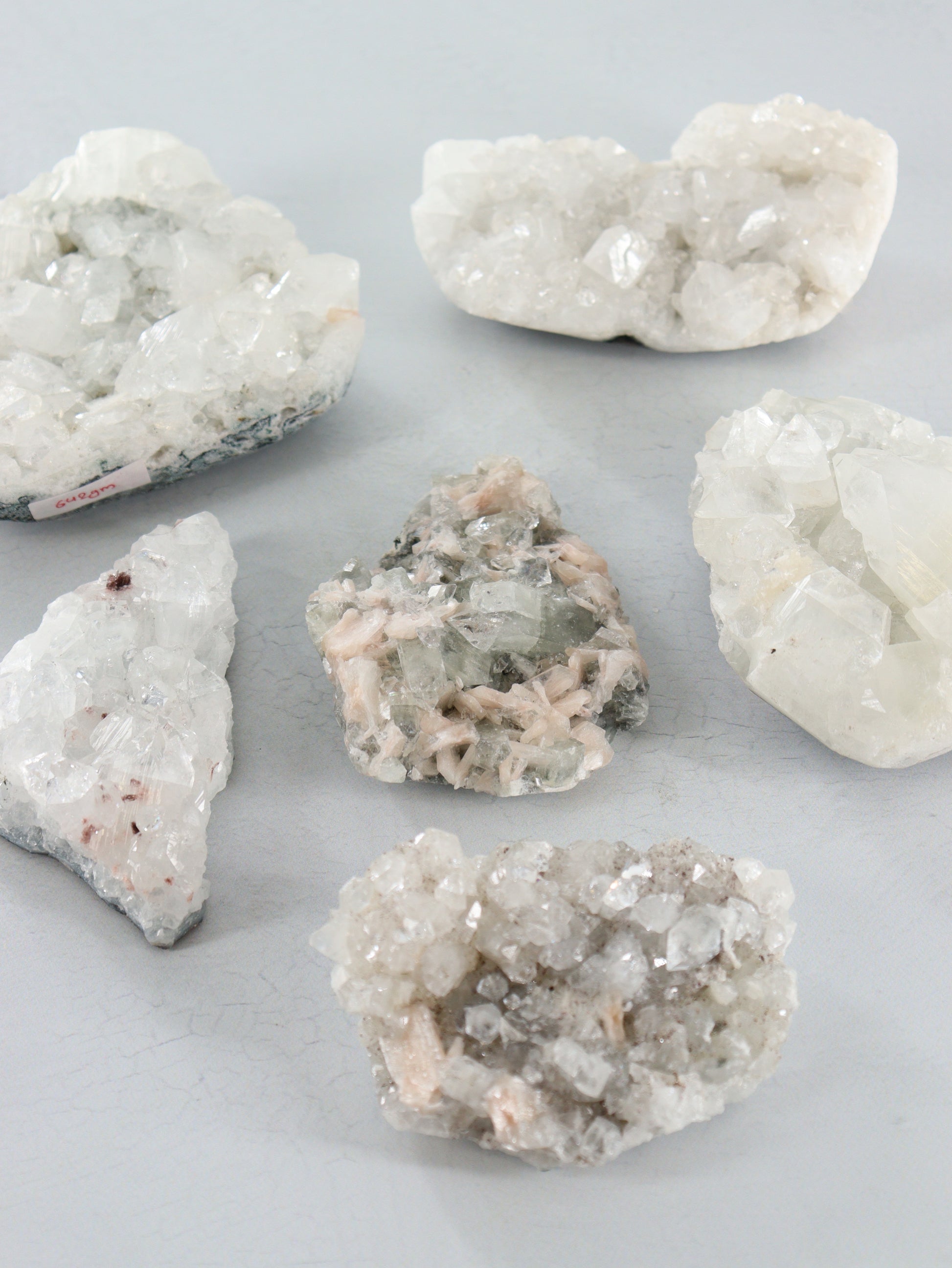 Apophyllite Clusters Set of 6 - Expert Supplier of Wholesale Crystals & Bulk Gemstones