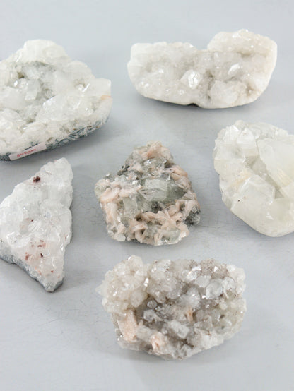Apophyllite Clusters Set of 6 - Expert Supplier of Wholesale Crystals & Bulk Gemstones