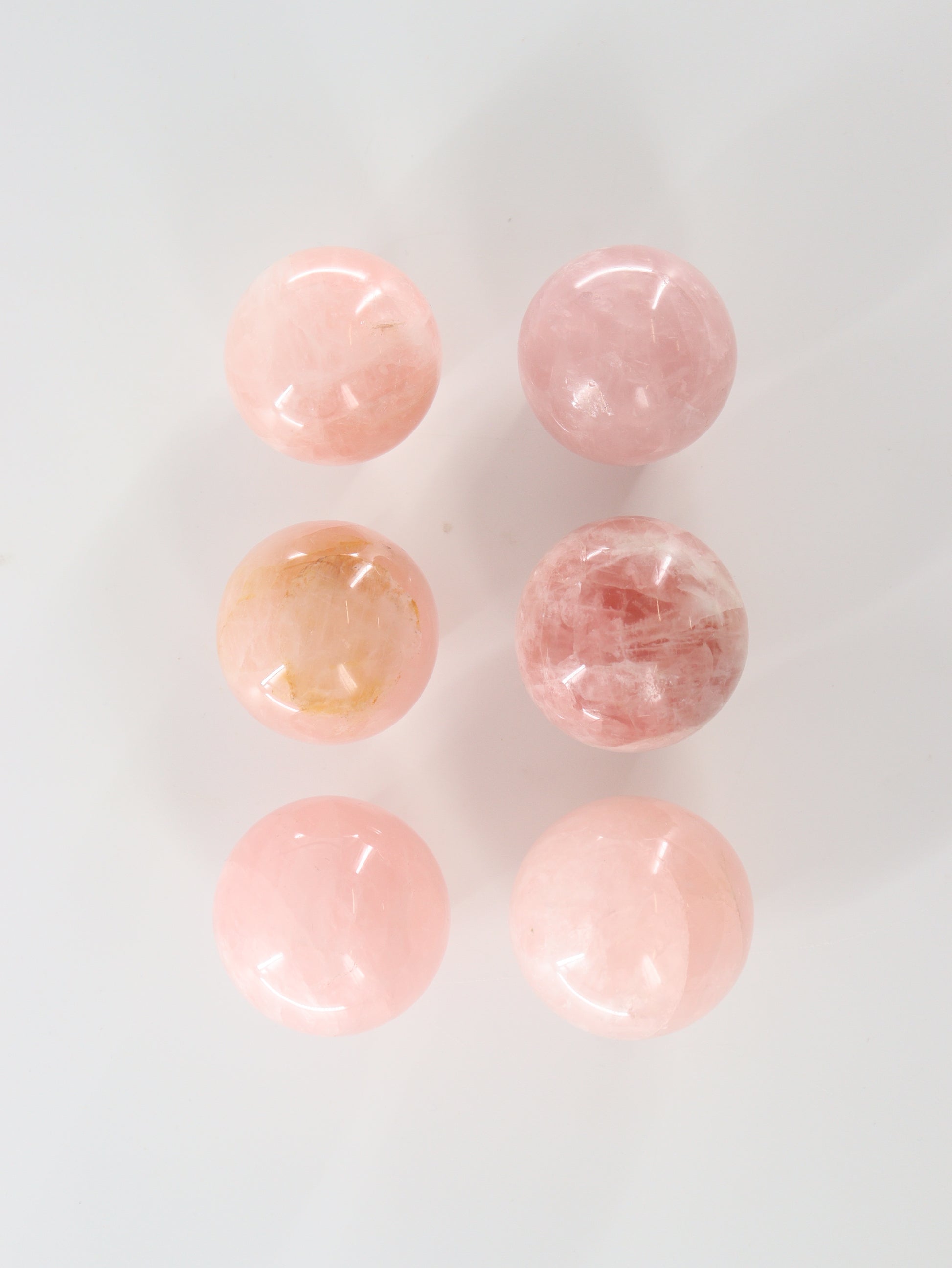 Rose Quartz Spheres Set of 6 - Expert Wholesale and Supplier of Wholesale Crystals & Bulk Gemstones, []