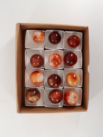 Carnelian Spheres Set of 12 - Expert Wholesale and Supplier of Wholesale Crystals & Bulk Gemstones, []