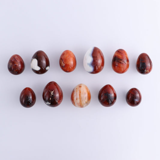 Carnelian Eggs Set of 11