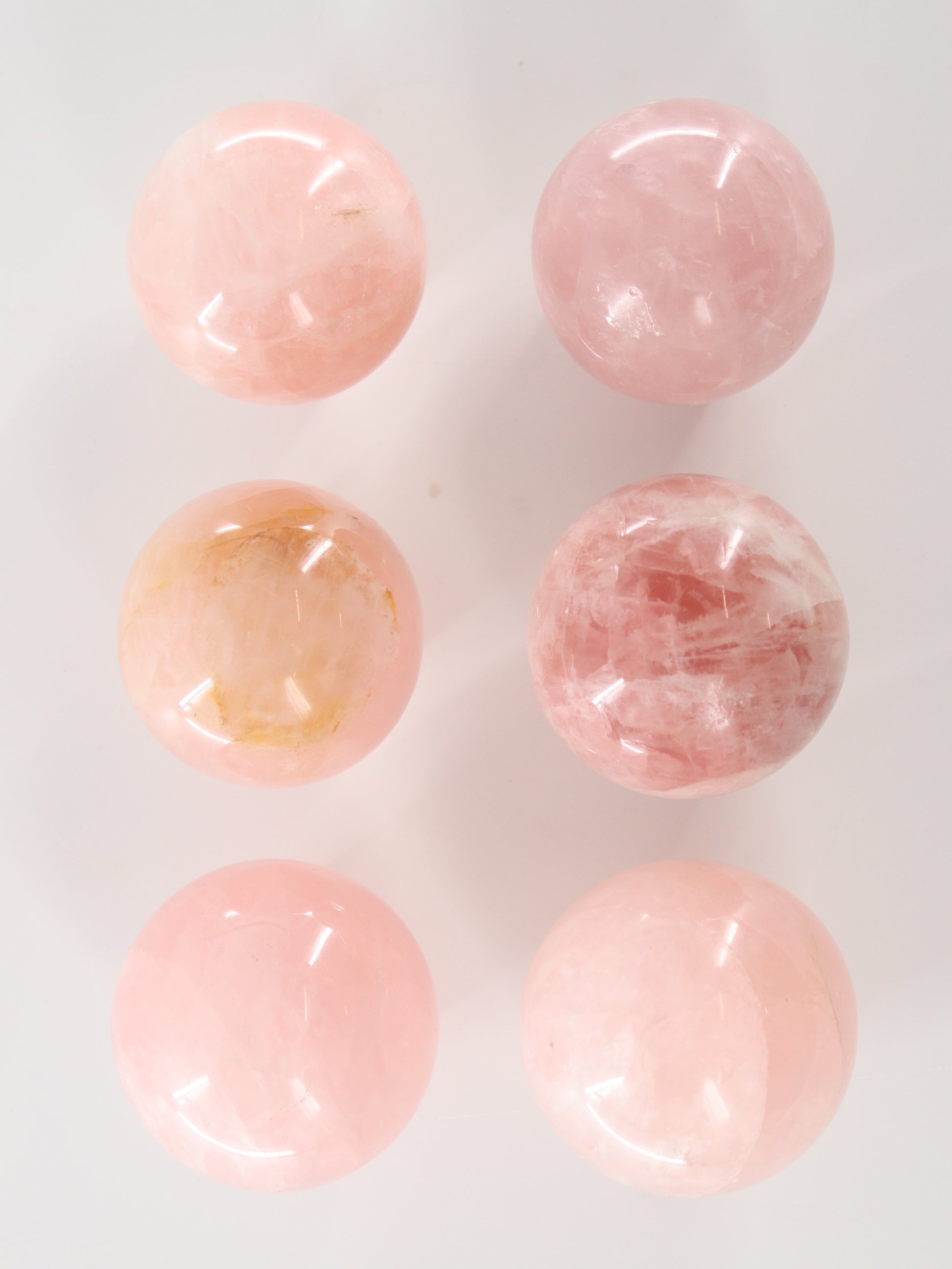 Rose Quartz Spheres Set of 6 - Expert Wholesale and Supplier of Wholesale Crystals & Bulk Gemstones, []