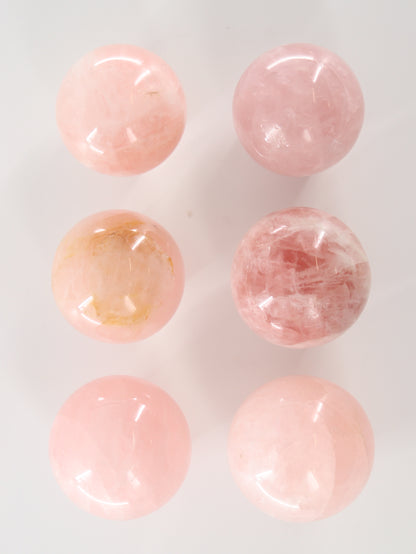 Rose Quartz Spheres Set of 6 - Expert Wholesale and Supplier of Wholesale Crystals & Bulk Gemstones, []