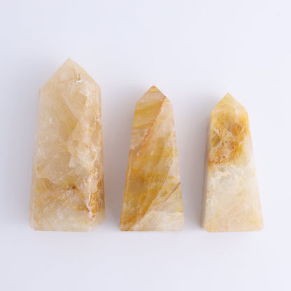 Golden Healer Towers Set of 3 - Expert Wholesale and Supplier of Wholesale Crystals & Bulk Gemstones, ["Brazil","Golden Healer","Towers"]