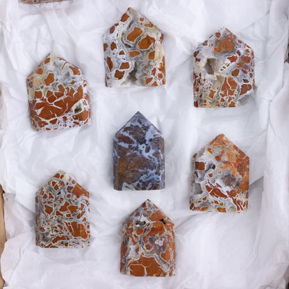 Brecciated Jasper Towers Set of 10 | Mi Esperanza Minerals | Supplier of Crystals and Onyx