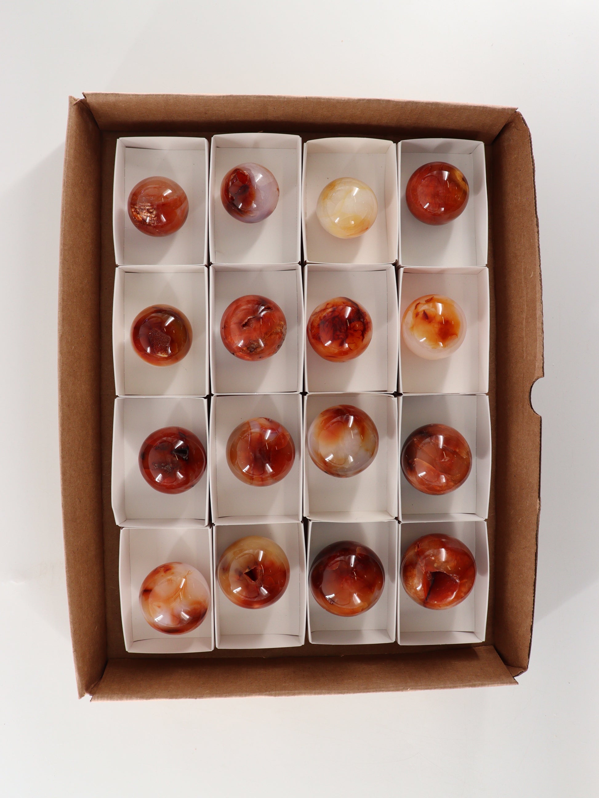 Carnelian Spheres Set of 12 - Expert Wholesale and Supplier of Wholesale Crystals & Bulk Gemstones, []