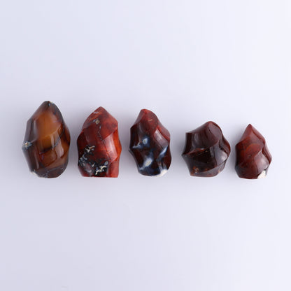 Carnelian Flames Set of 5 - Expert Wholesale and Supplier of Wholesale Crystals & Bulk Gemstones, ["carnelian","flames","Madagascar"]