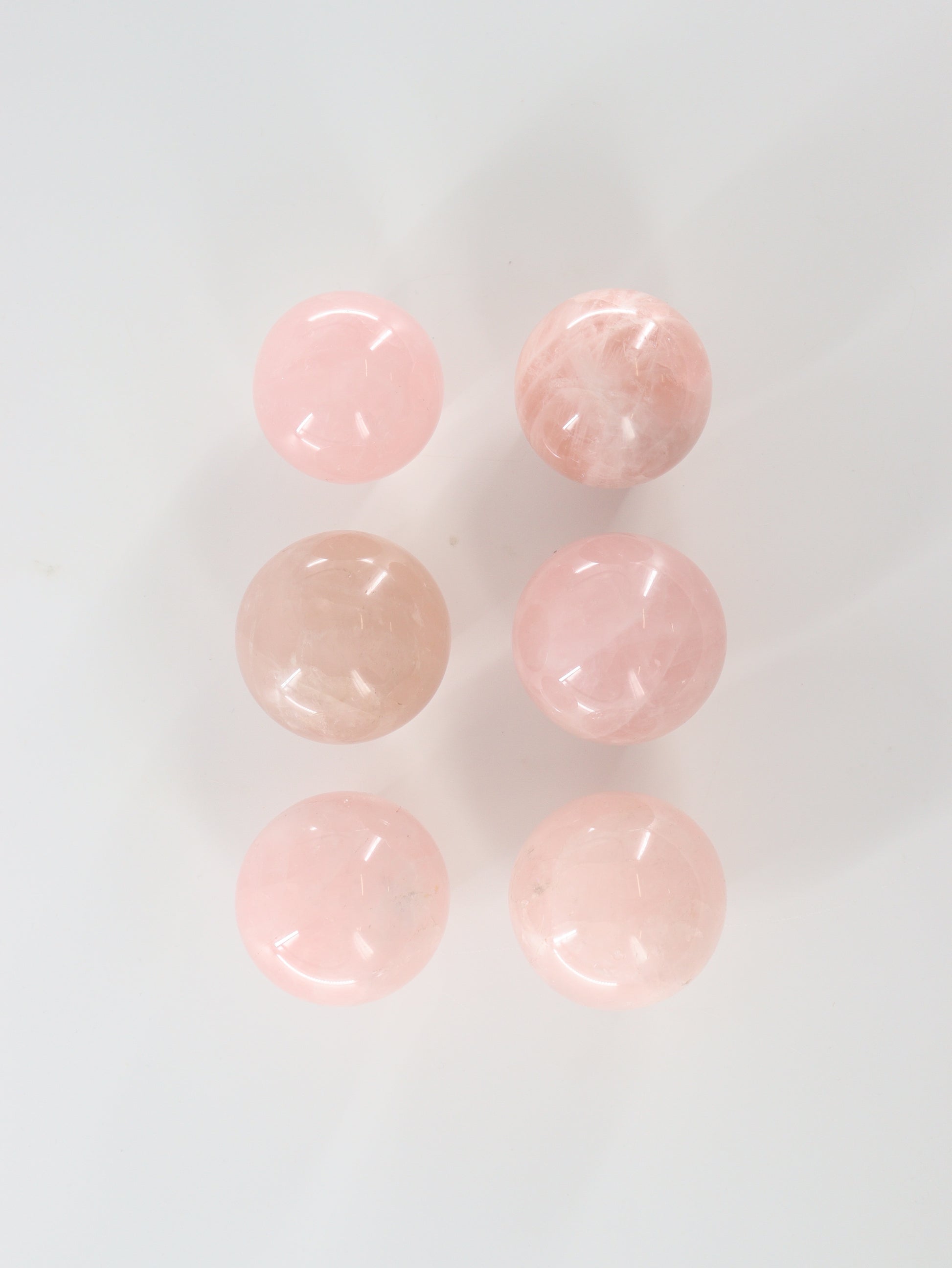 Rose Quartz Spheres Set of 6 - Expert Wholesale and Supplier of Wholesale Crystals & Bulk Gemstones, []