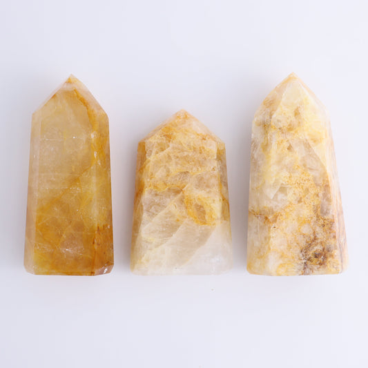 Golden Healer Towers Set of 3 - Expert Wholesale and Supplier of Wholesale Crystals & Bulk Gemstones, ["Brazil","Golden Healer","Towers"]