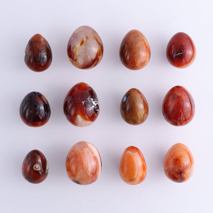 Carnelian Eggs Set of 12