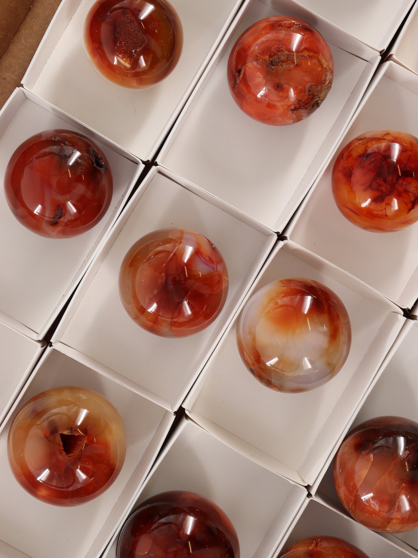 Carnelian Spheres Set of 12 - Expert Wholesale and Supplier of Wholesale Crystals & Bulk Gemstones, []