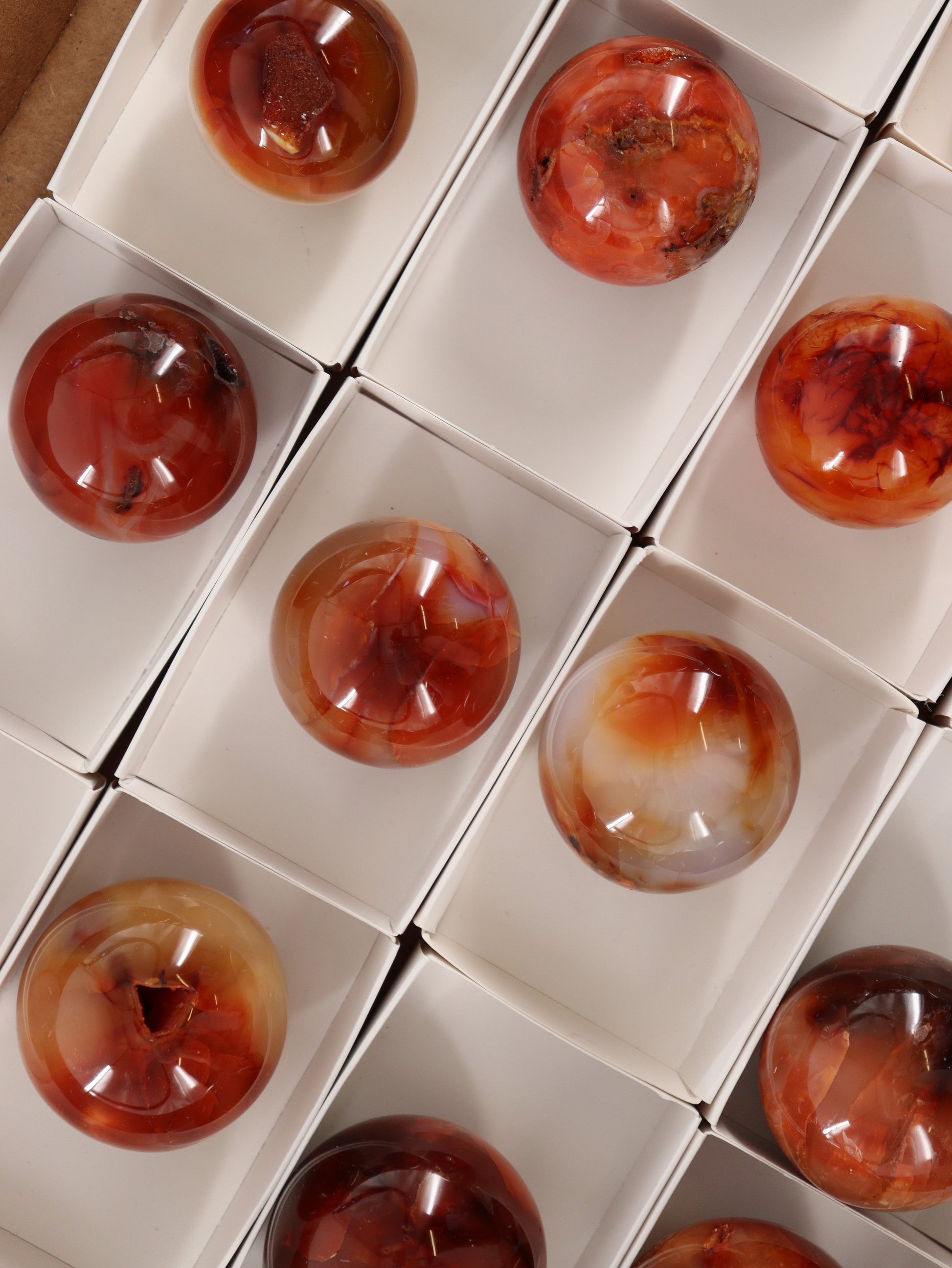 Carnelian Spheres Set of 12 - Expert Wholesale and Supplier of Wholesale Crystals & Bulk Gemstones, []
