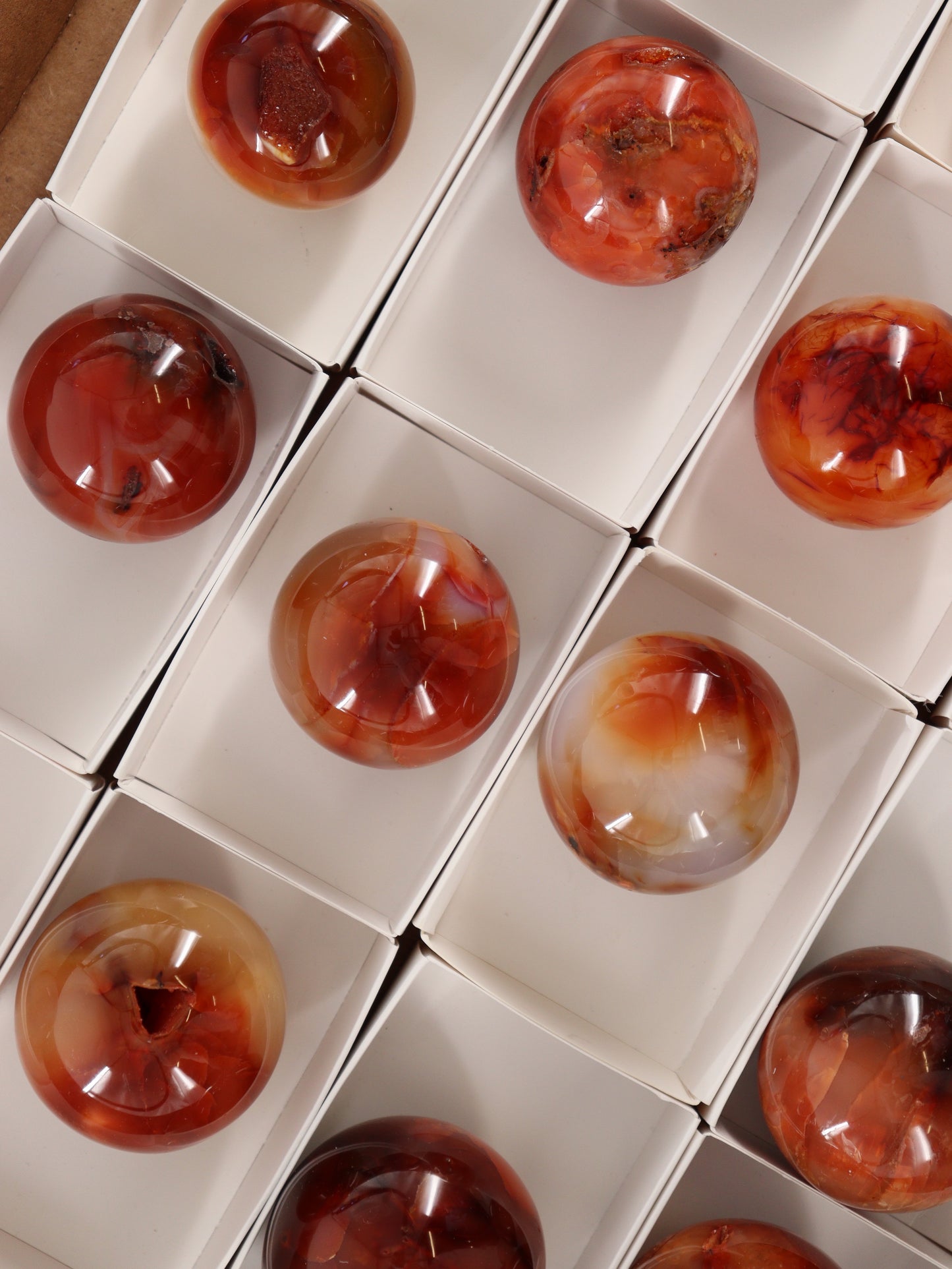 Carnelian Spheres Set of 12 - Expert Wholesale and Supplier of Wholesale Crystals & Bulk Gemstones, []