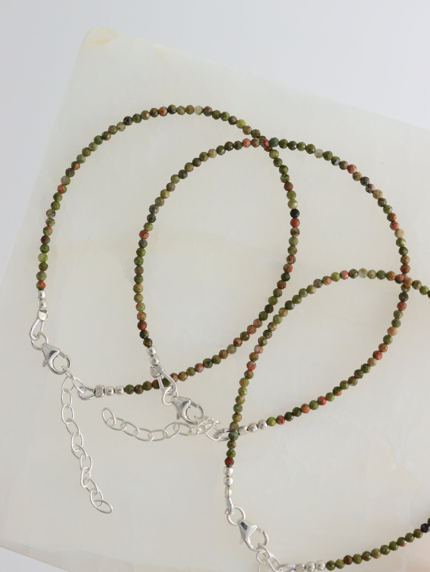 Sterling Silver Unakite Adjustable Bracelets - Expert Supplier of Wholesale Crystals & Bulk Gemstones