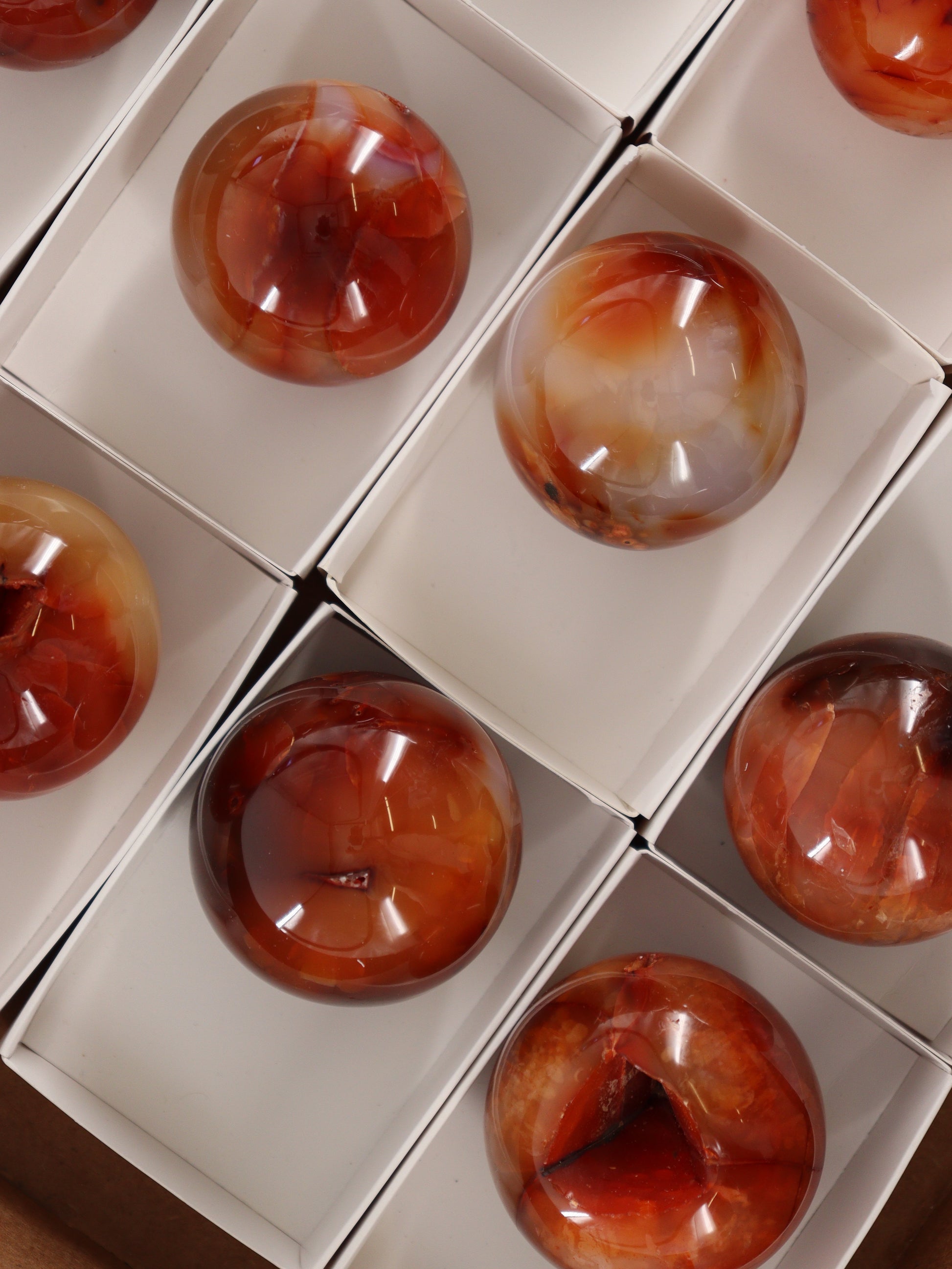 Carnelian Spheres Set of 12 - Expert Wholesale and Supplier of Wholesale Crystals & Bulk Gemstones, []