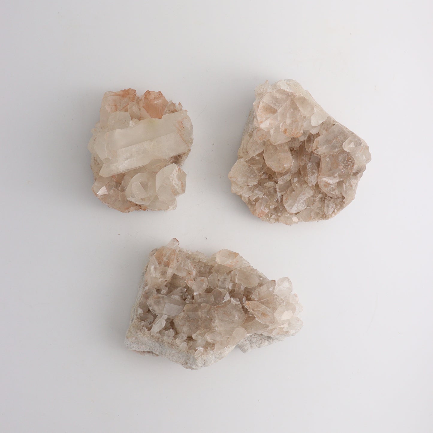 Pink Lemurian Clusters - Mi Esperanza Minerals