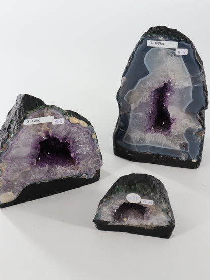 Amethyst Cathedrals Set of 3 - Expert Supplier of Wholesale Crystals & Bulk Gemstones