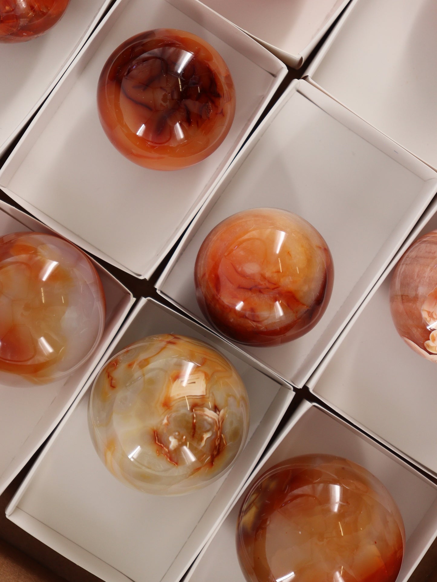 Carnelian Spheres Set of 16 - Expert Wholesale and Supplier of Wholesale Crystals & Bulk Gemstones, []