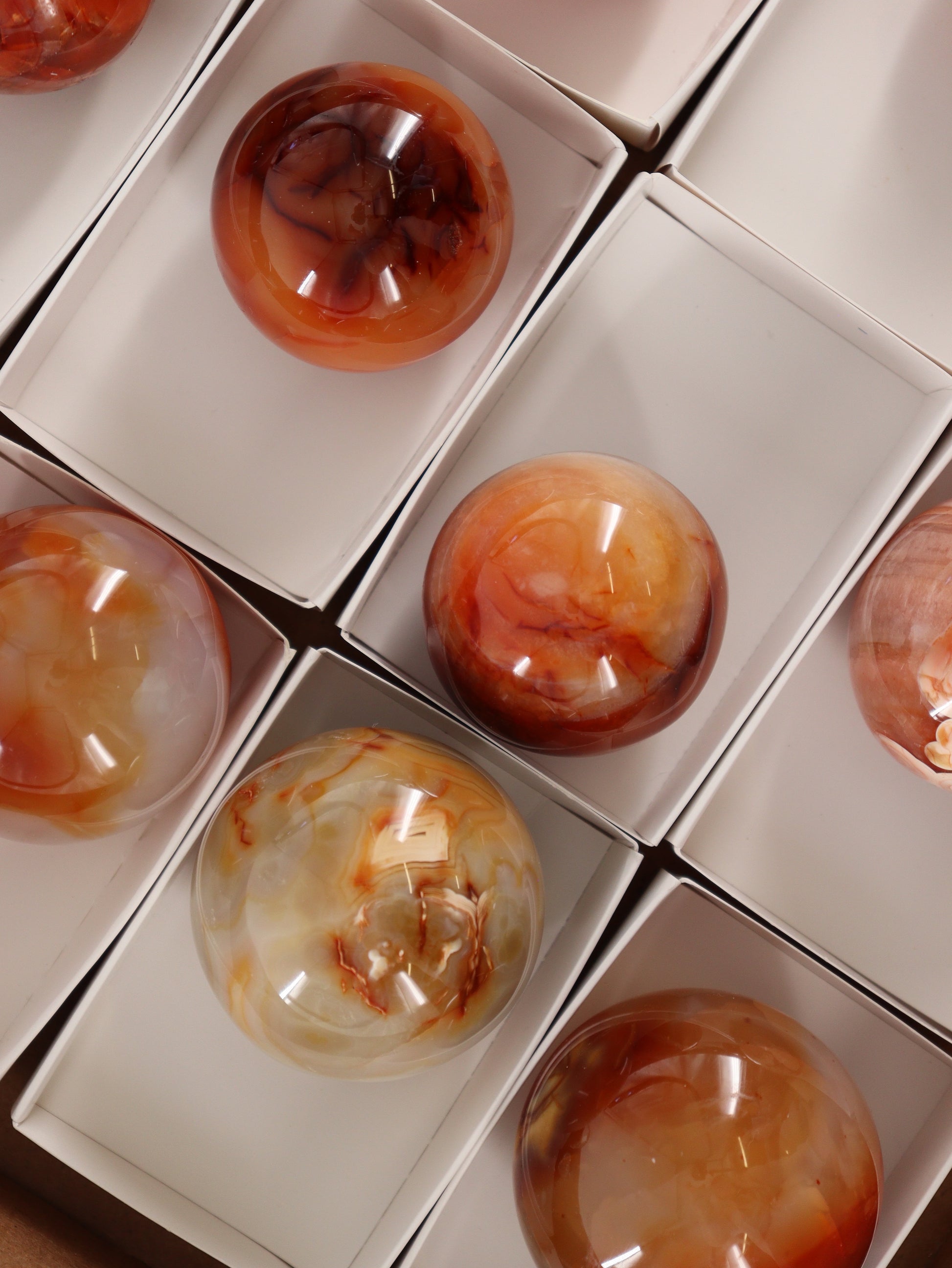 Carnelian Spheres Set of 16 - Expert Wholesale and Supplier of Wholesale Crystals & Bulk Gemstones, []