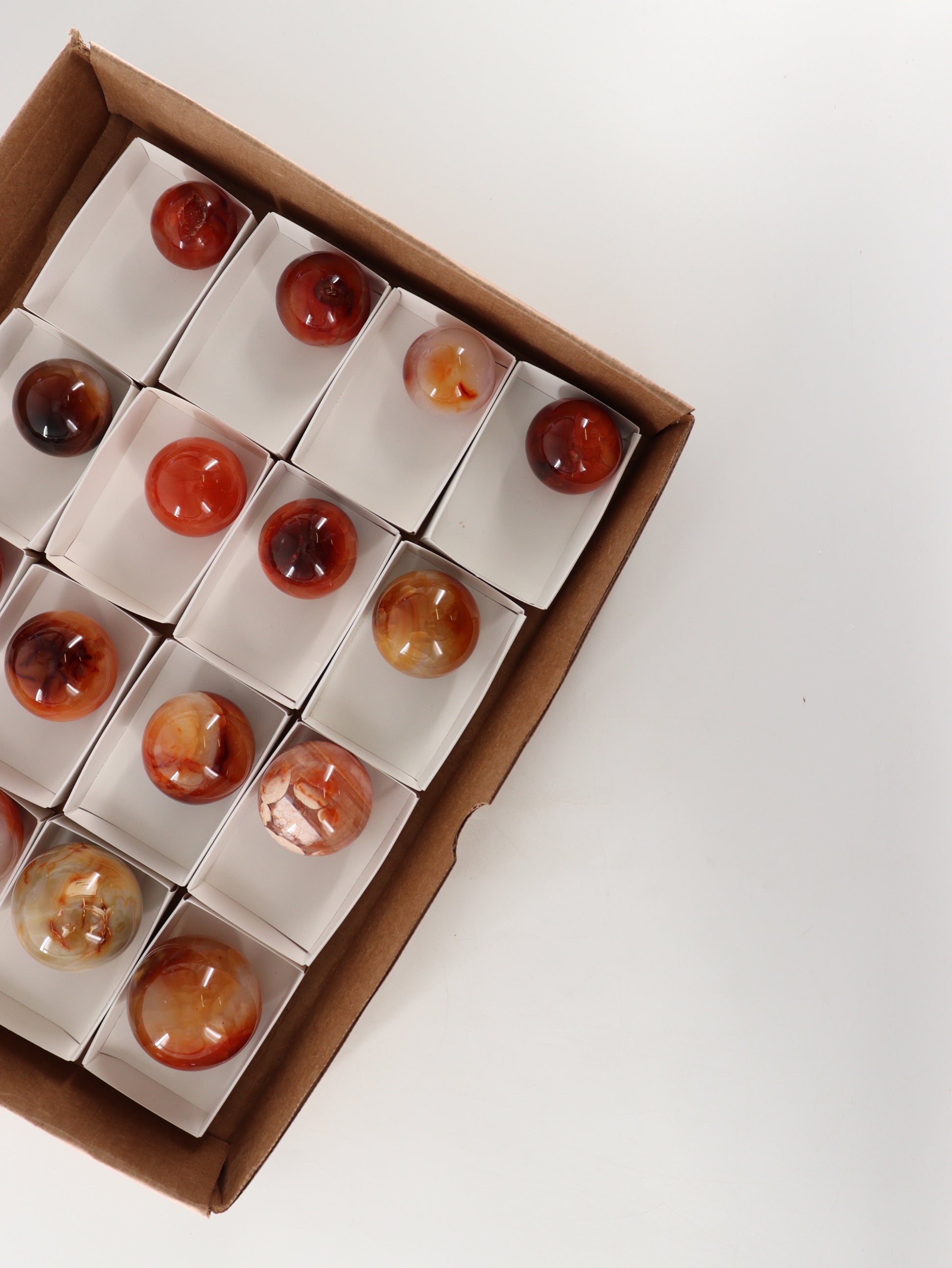 Carnelian Spheres Set of 16 - Expert Wholesale and Supplier of Wholesale Crystals & Bulk Gemstones, []