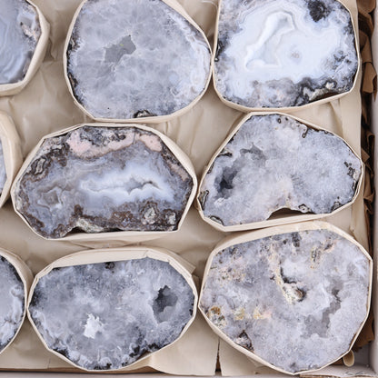 Trancas Geodes Flat of 12 - Expert Wholesale and Supplier of Wholesale Crystals & Bulk Gemstones, ["Geodes","las trancas","Mexico","Trancas","Trancas Geodes"]
