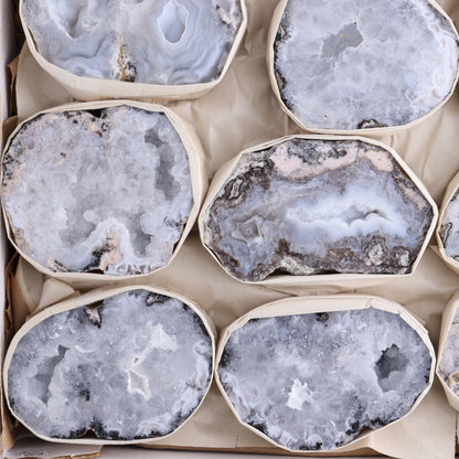 Trancas Geodes Flat of 12 - Expert Wholesale and Supplier of Wholesale Crystals & Bulk Gemstones, ["Geodes","las trancas","Mexico","Trancas","Trancas Geodes"]