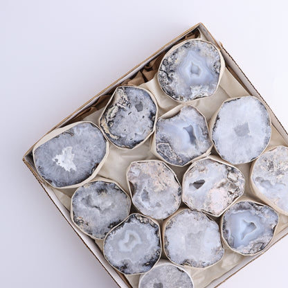 Trancas Geodes Flat of 13 - Expert Wholesale and Supplier of Wholesale Crystals & Bulk Gemstones, ["Geodes","las trancas","Mexico","Trancas","Trancas Geodes"]