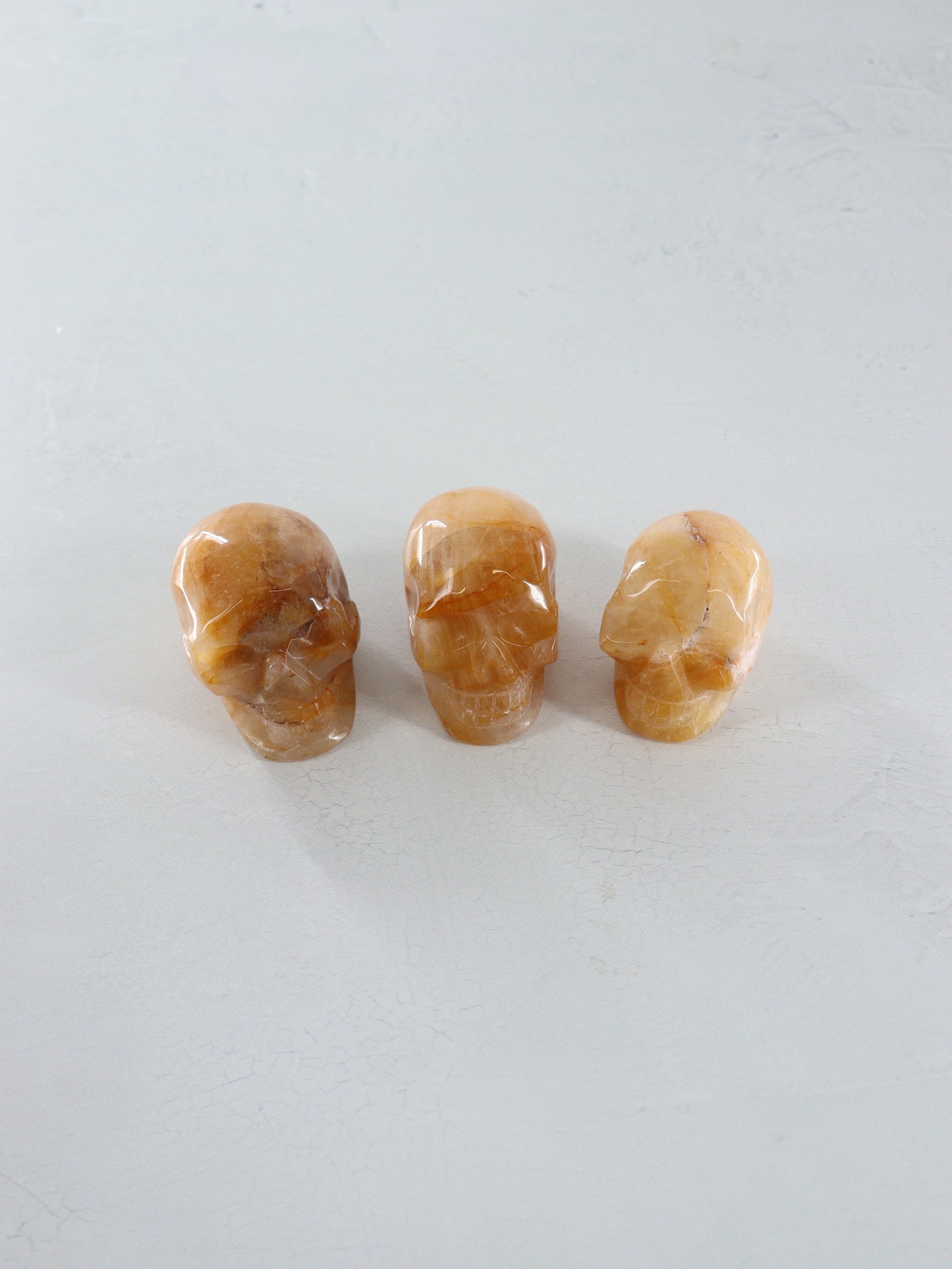 Golden Healer Skulls Set of 3 - Expert Vendor of Wholesale Crystals