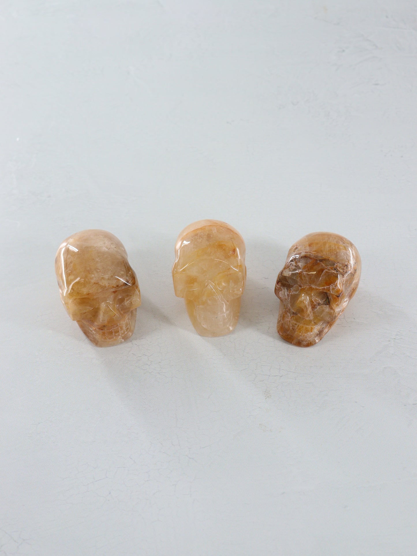Golden Healer Skulls Set of 3 - Expert Wholesale and Supplier of Wholesale Crystals & Bulk Gemstones, []