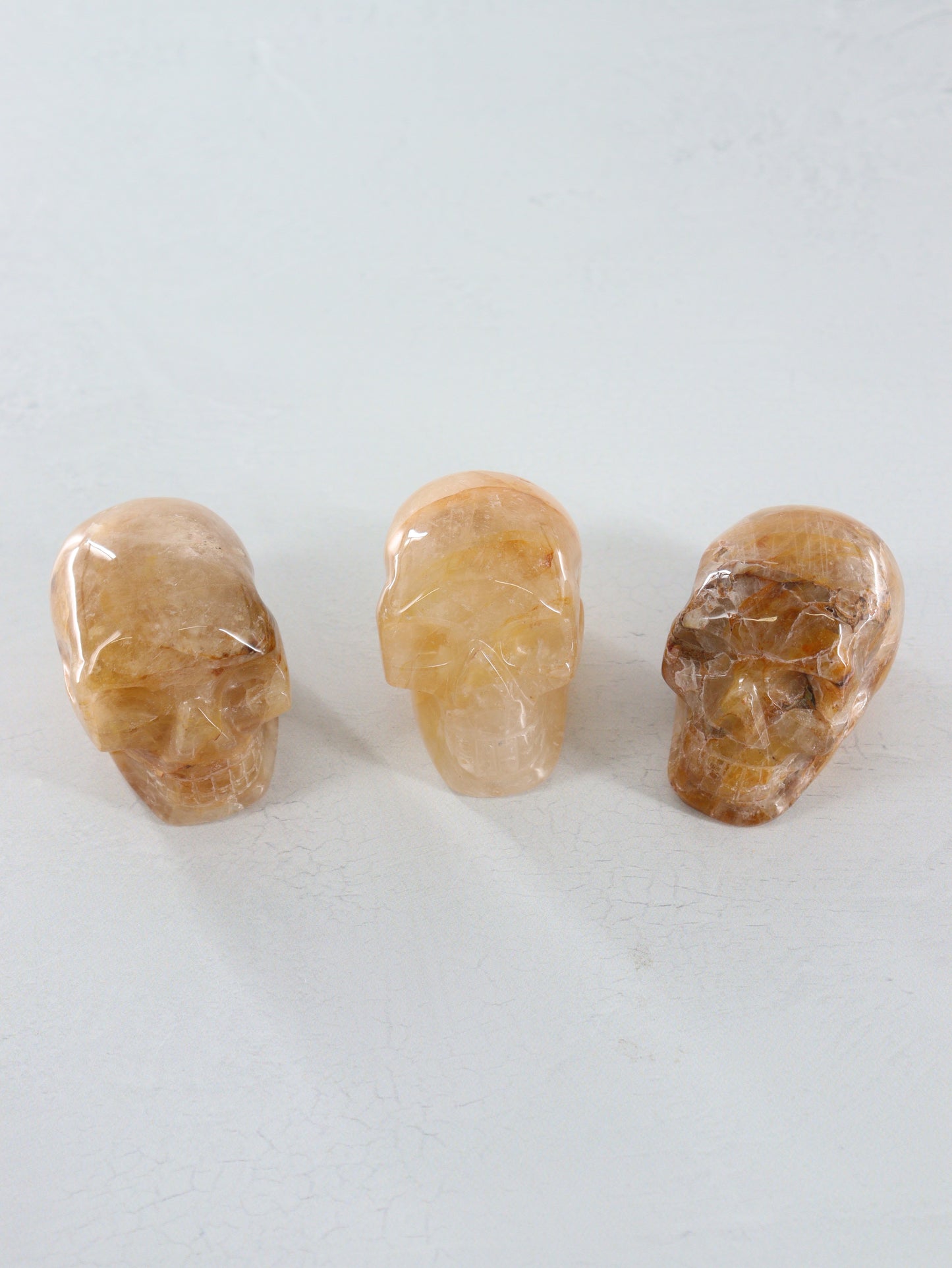 Golden Healer Skulls Set of 3 - Expert Wholesale and Supplier of Wholesale Crystals & Bulk Gemstones, []