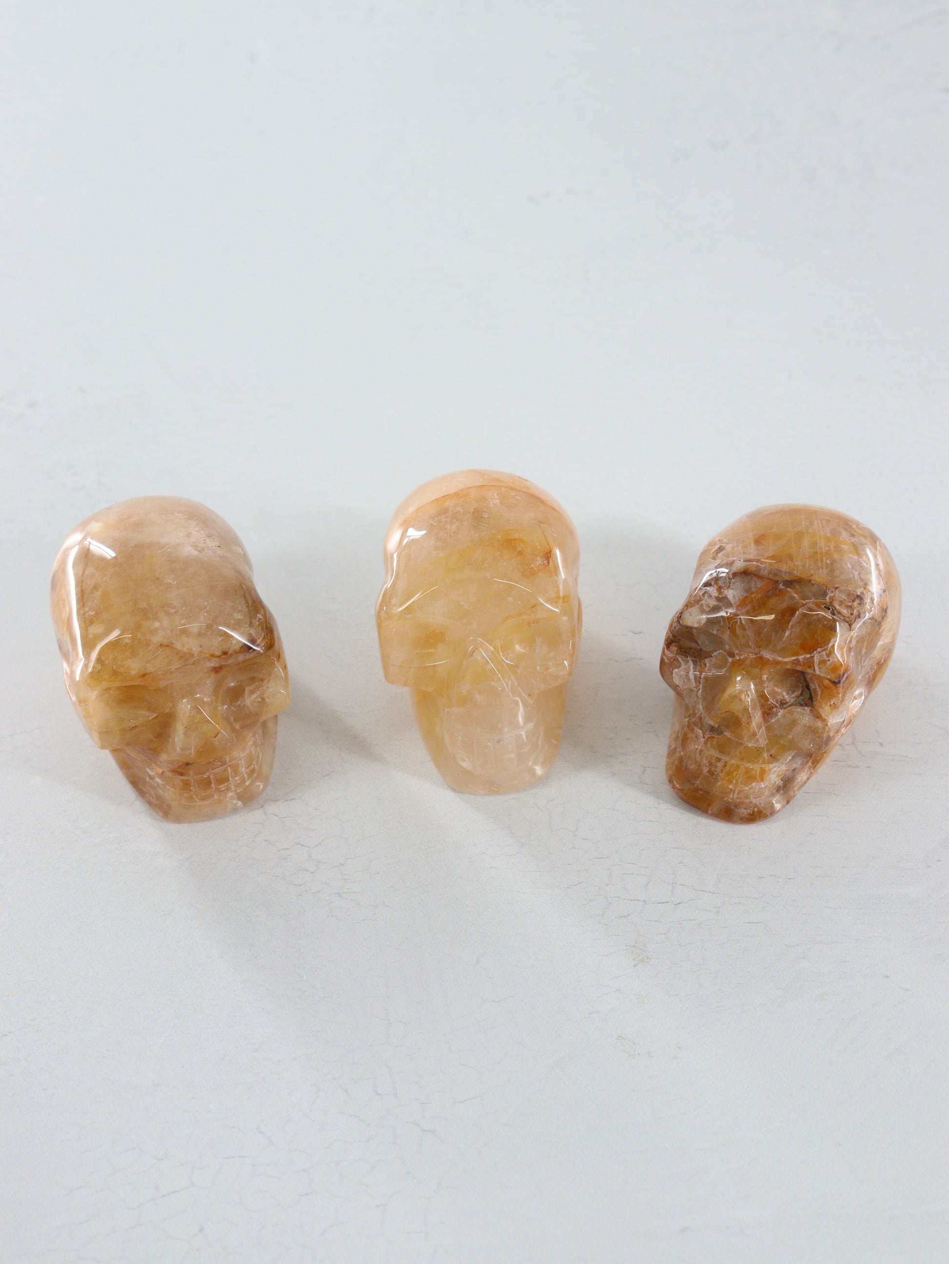 Golden Healer Skulls Set of 3 - Expert Wholesale and Supplier of Wholesale Crystals & Bulk Gemstones, []