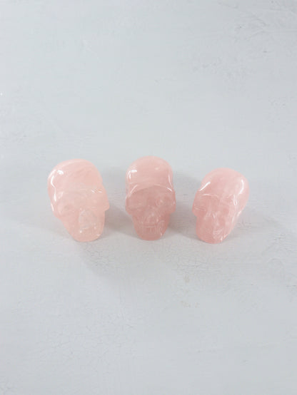Rose Quartz Skulls Set of 3 - Expert Wholesale and Supplier of Wholesale Crystals & Bulk Gemstones, []
