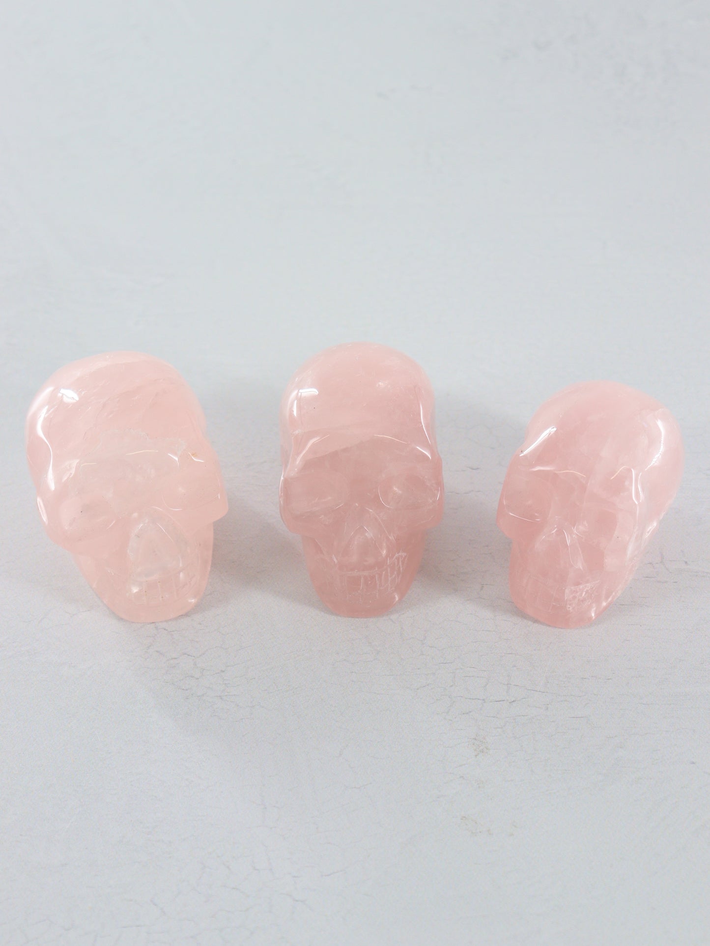 Rose Quartz Skulls Set of 3 - Expert Wholesale and Supplier of Wholesale Crystals & Bulk Gemstones, []
