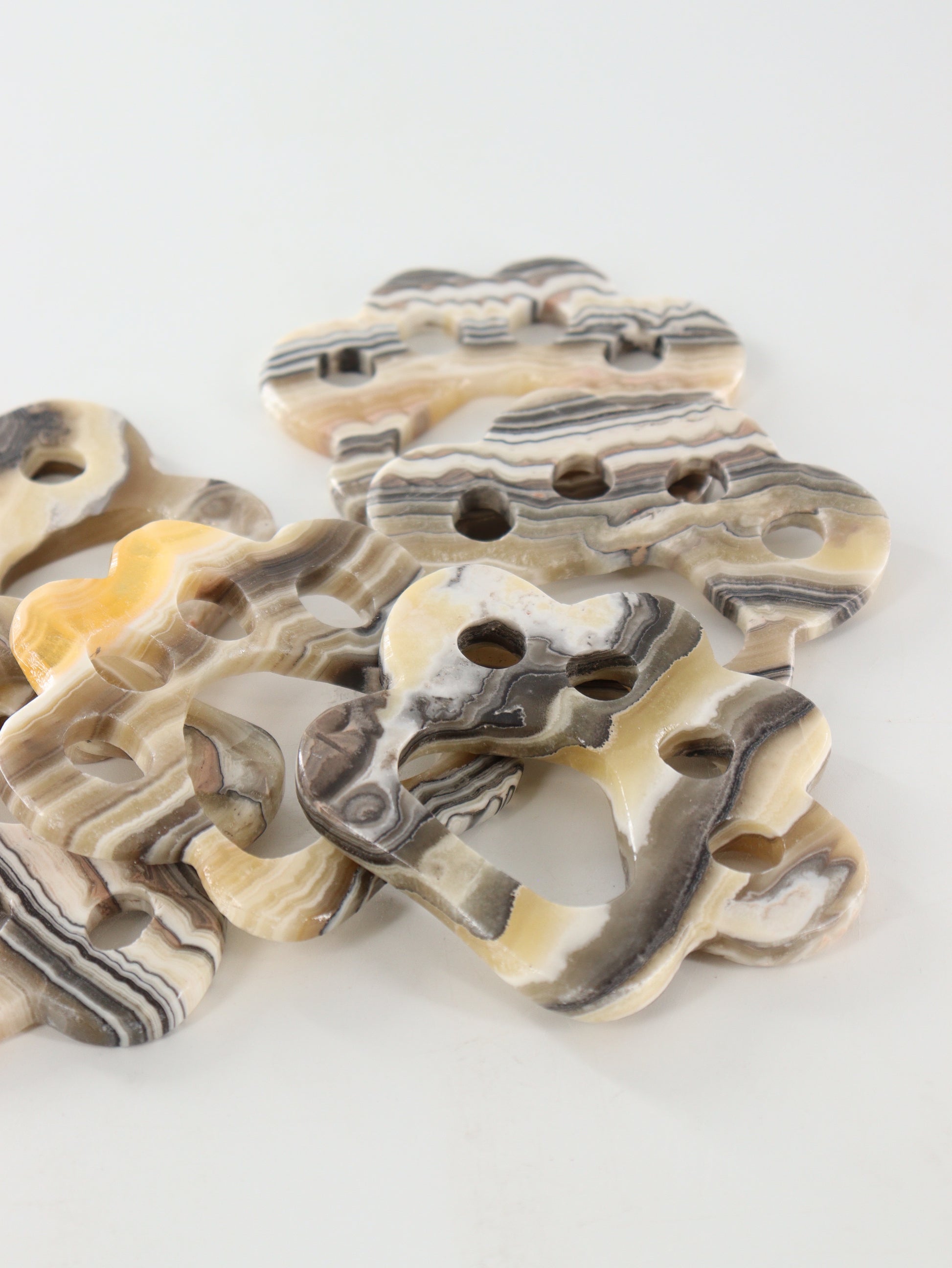 Yellow Zebra Onyx Paw Carvings - Expert Supplier of Wholesale Crystals & Bulk Gemstones