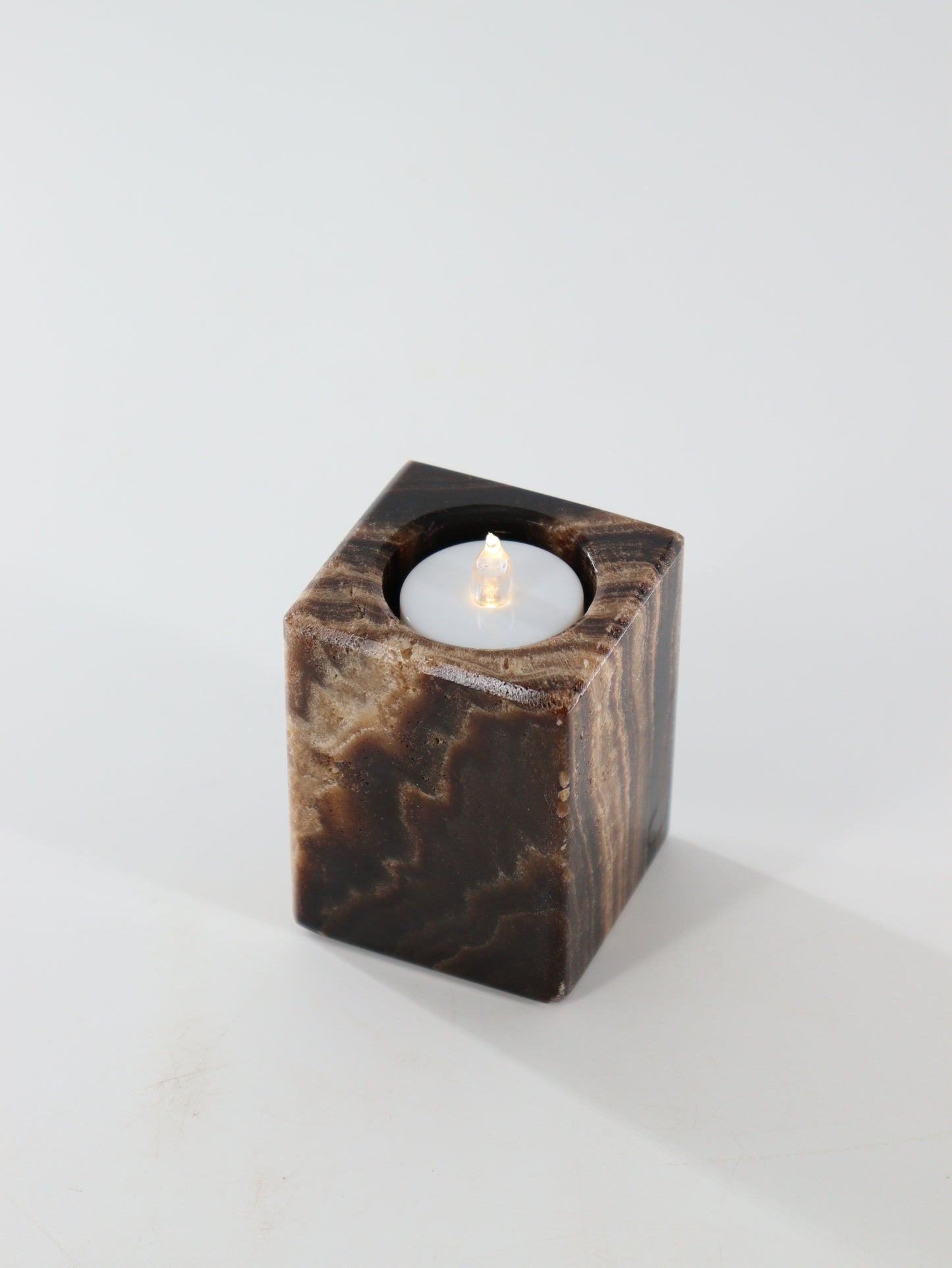 Chocolate Onyx Candle Holders Set of 3 - Expert Supplier of Wholesale Crystals & Bulk Gemstones