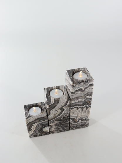 Zebra Onyx Candle Holders Set of 3 - Expert Wholesale and Supplier of Wholesale Crystals & Bulk Gemstones, ["Accessories","Candle Holder","Catalog Onyx","Mexico","Onyx"]