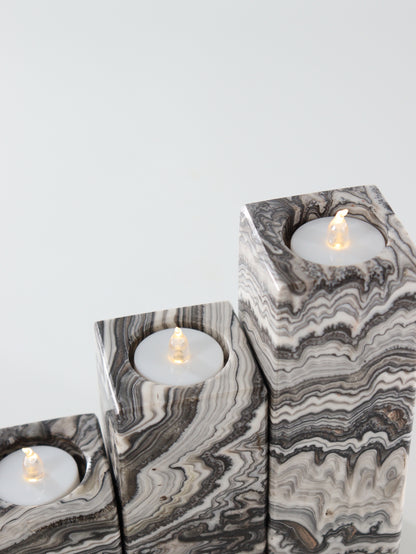 Zebra Onyx Candle Holders Set of 3 - Expert Wholesale and Supplier of Wholesale Crystals & Bulk Gemstones, ["Accessories","Candle Holder","Catalog Onyx","Mexico","Onyx"]