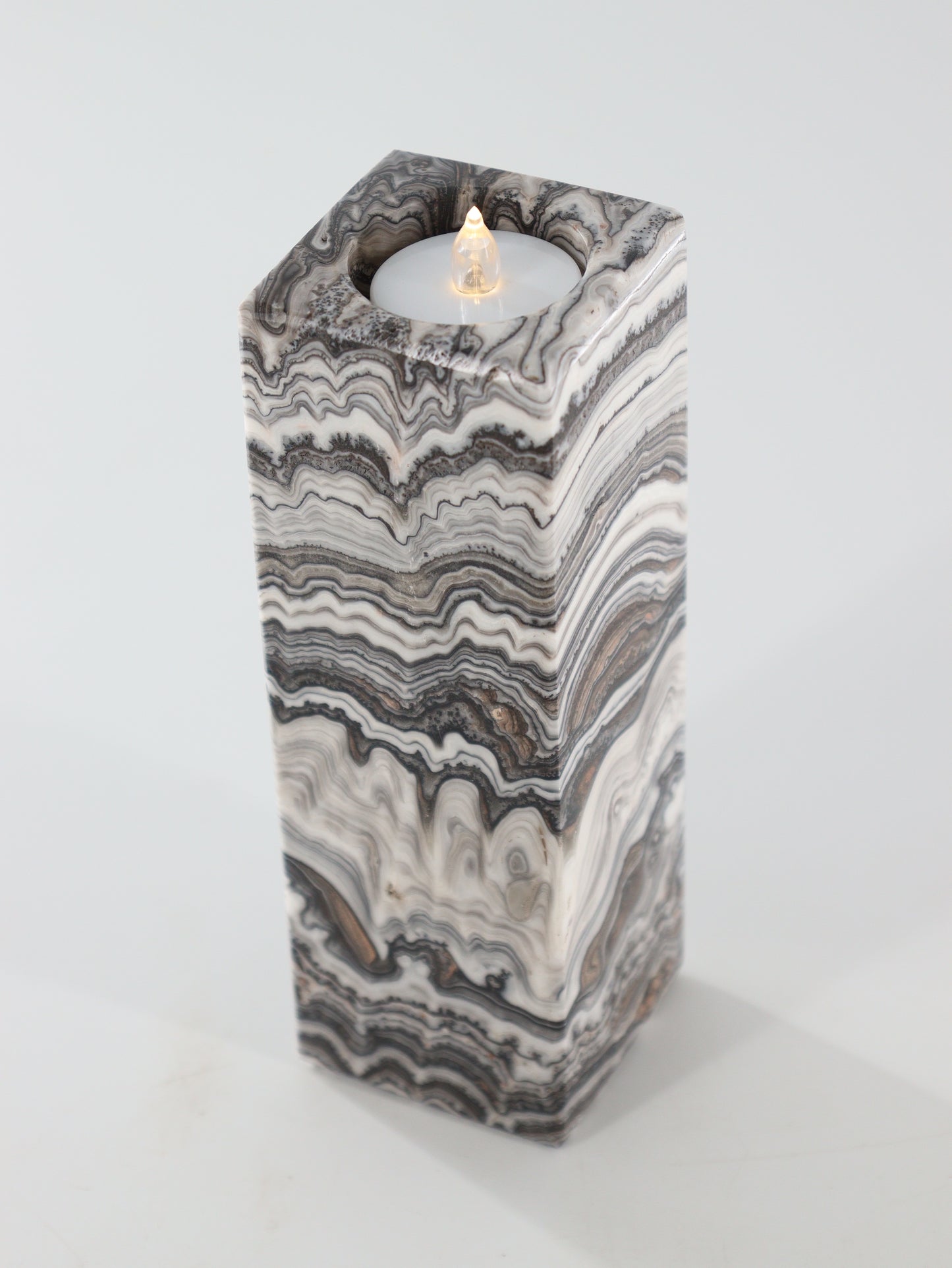 Zebra Onyx Candle Holders Set of 3 - Expert Wholesale and Supplier of Wholesale Crystals & Bulk Gemstones, ["Accessories","Candle Holder","Catalog Onyx","Mexico","Onyx"]