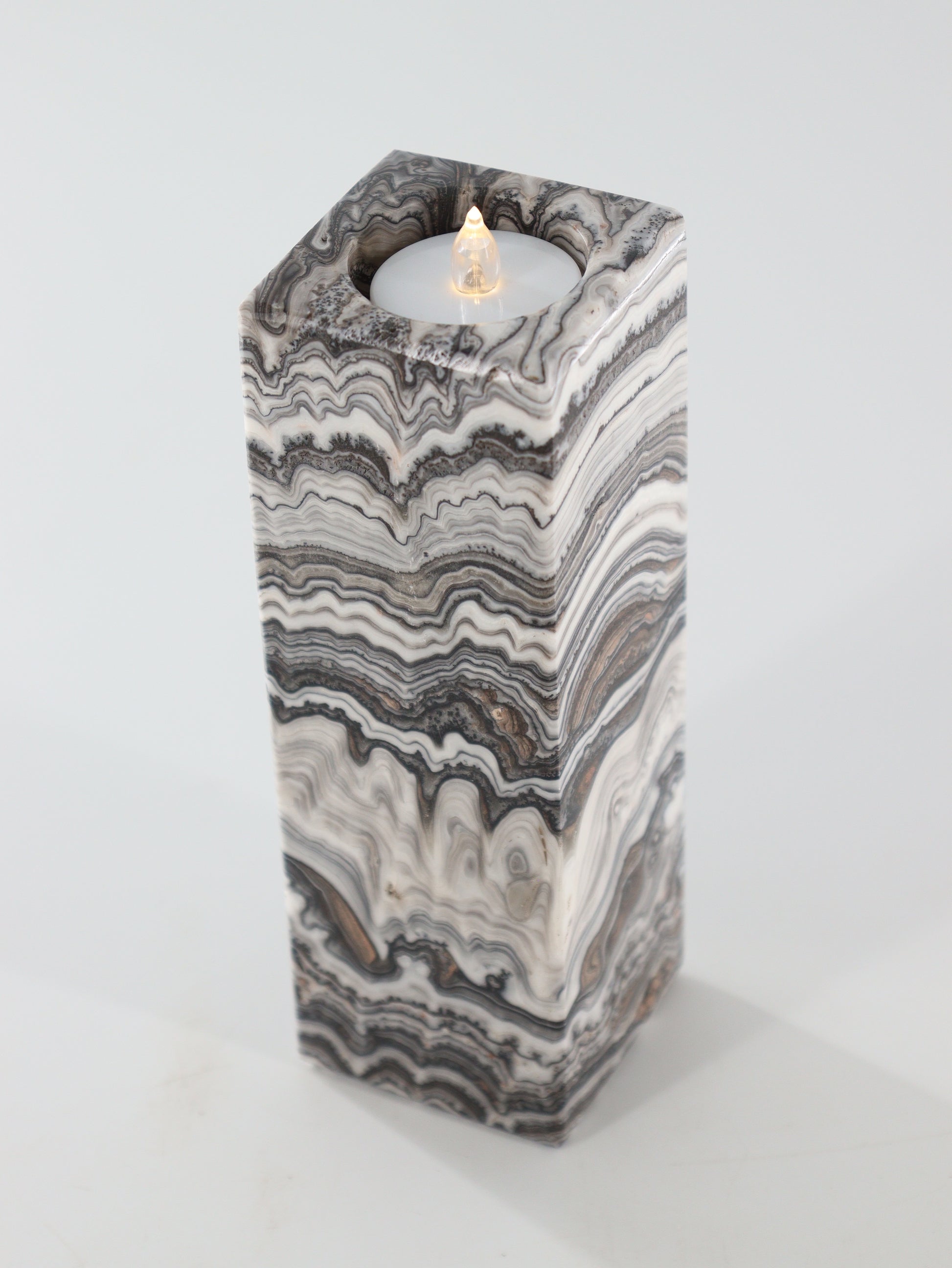 Zebra Onyx Candle Holders Set of 3 - Expert Wholesale and Supplier of Wholesale Crystals & Bulk Gemstones, ["Accessories","Candle Holder","Catalog Onyx","Mexico","Onyx"]