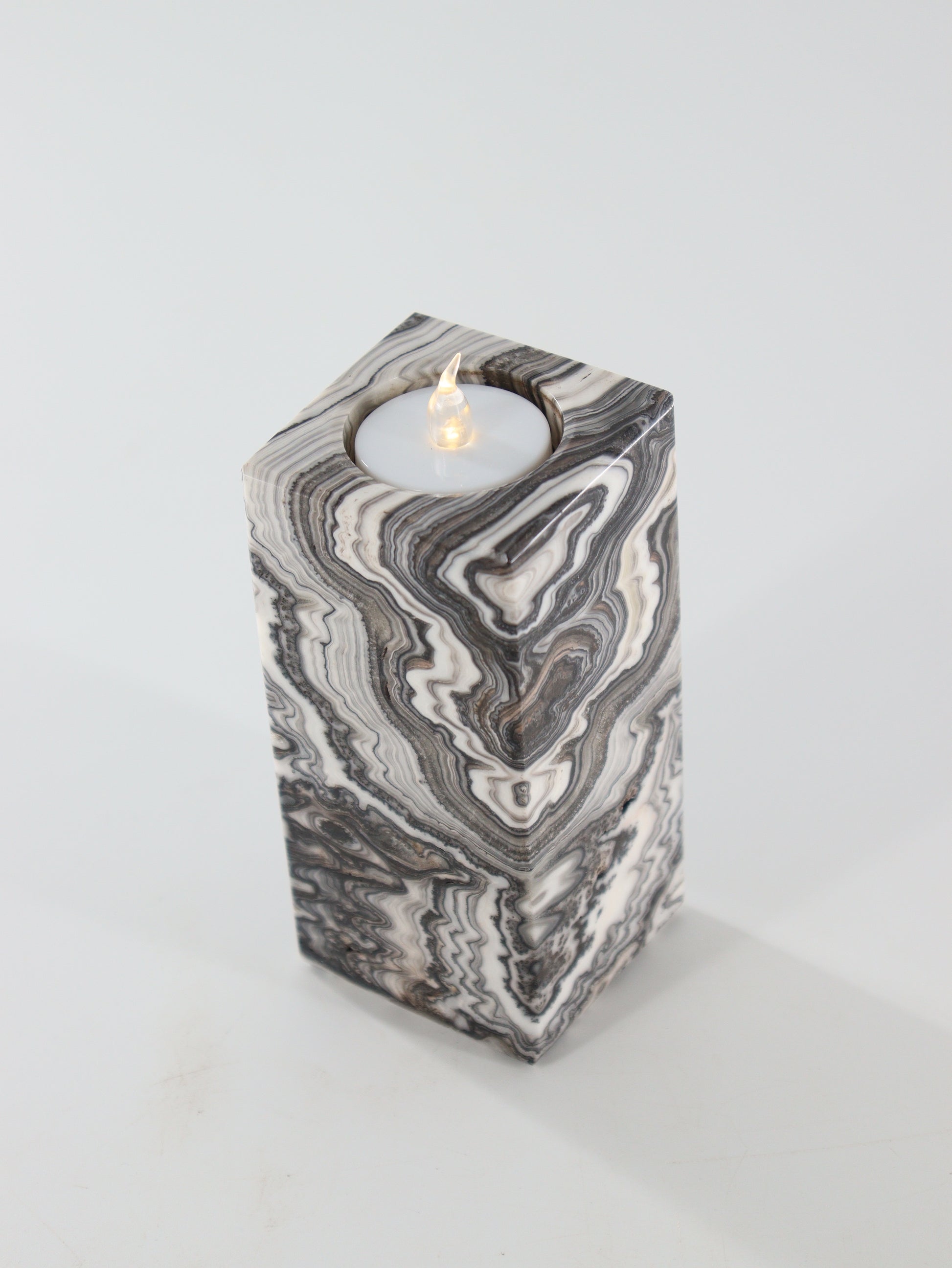 Zebra Onyx Candle Holders Set of 3 - Expert Wholesale and Supplier of Wholesale Crystals & Bulk Gemstones, ["Accessories","Candle Holder","Catalog Onyx","Mexico","Onyx"]
