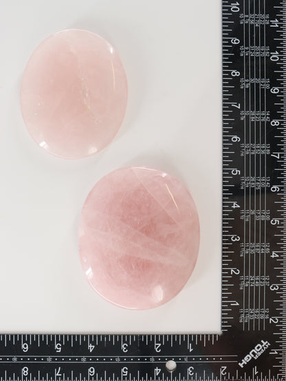 Rose Quartz Palm Stones Flat - Expert Supplier of Wholesale Crystals & Bulk Gemstones