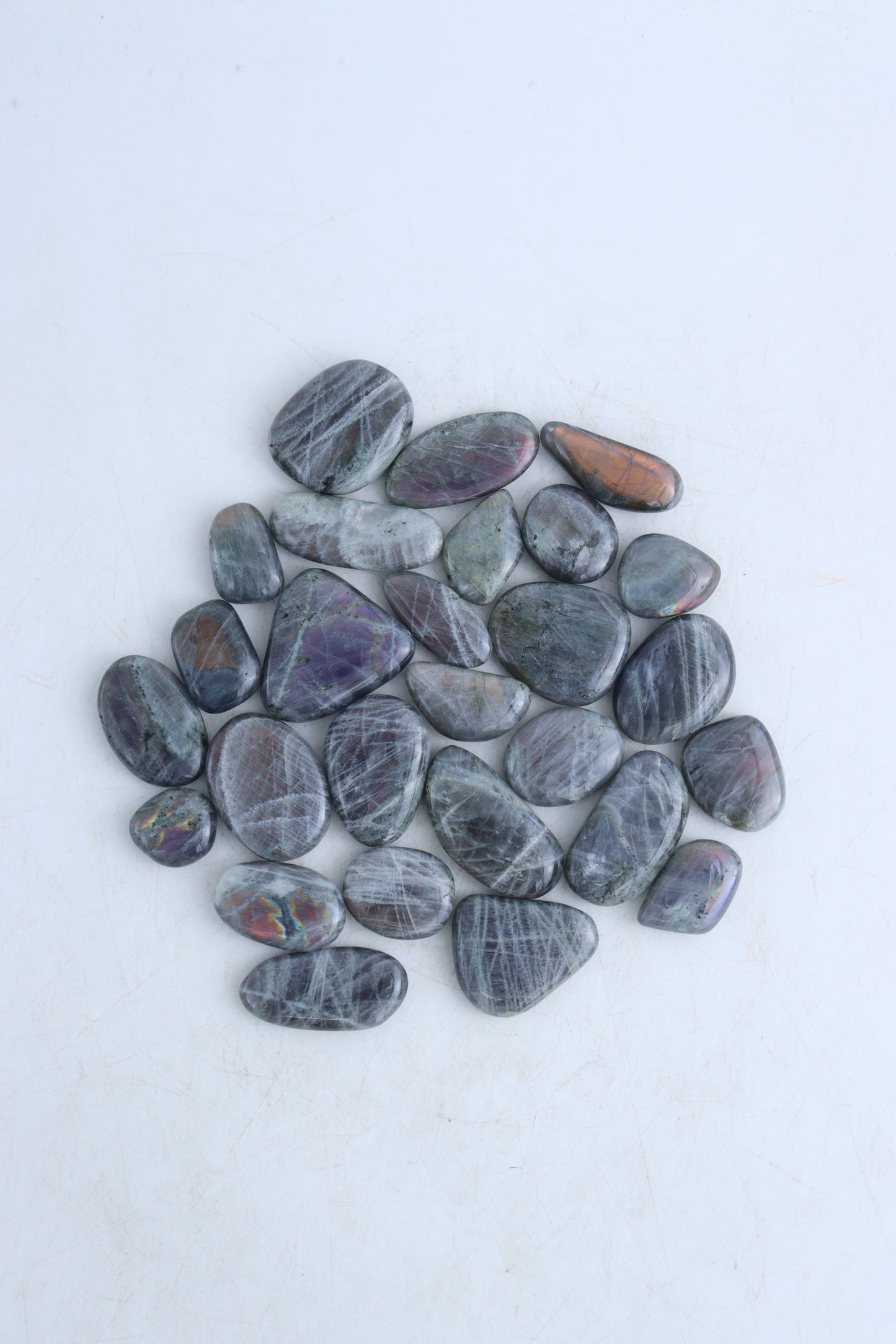 1/2kg Labradorite Purple Flat Stone