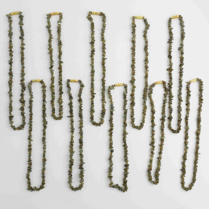 Labradorite Chip Necklace Set of 10 - Expert Vendor of Wholesale Crystals