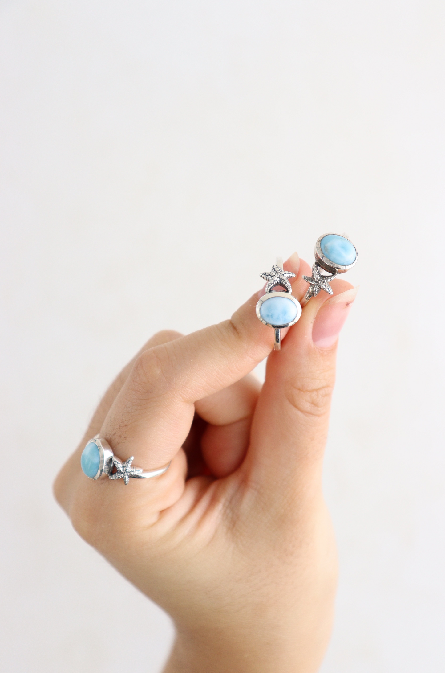 Larimar Rings Set of 6