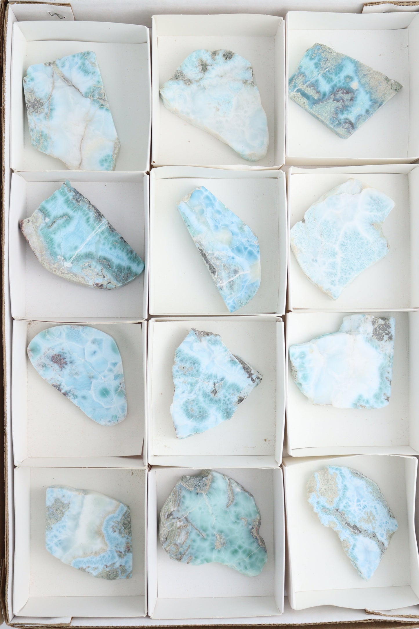 Larimar Slices Flat - Expert Supplier of Wholesale Crystals & Bulk Gemstones