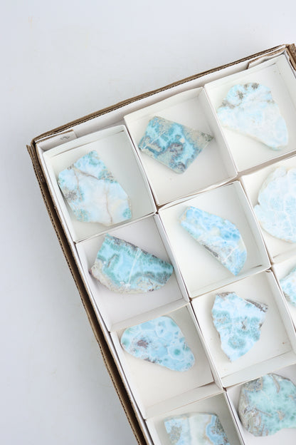 Larimar Slices Flat - Expert Supplier of Wholesale Crystals & Bulk Gemstones