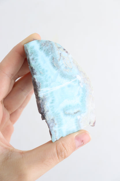 Larimar Slices Flat - Expert Supplier of Wholesale Crystals & Bulk Gemstones