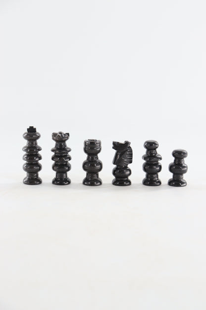 Marble and Onyx Black and Yellow Chess Set (Large)