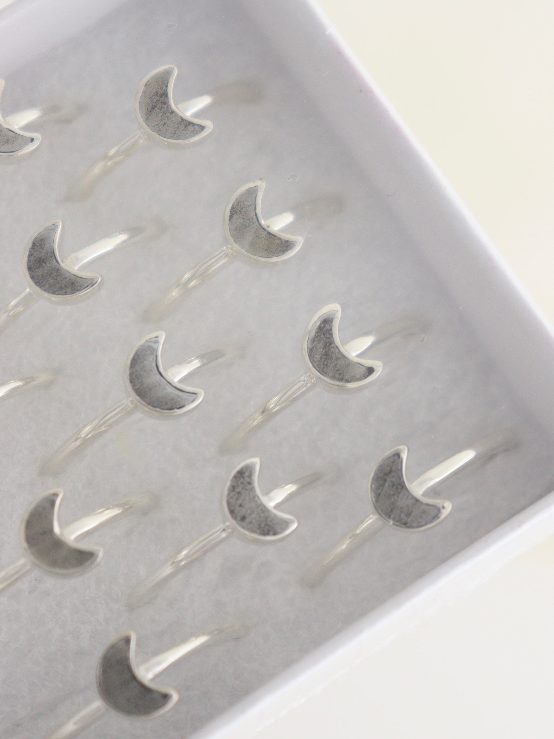 Sterling Silver Campo del Cielo Meteorite Rings Set of 12 - Expert Wholesale and Supplier of Wholesale Crystals & Bulk Gemstones, ["rings"]